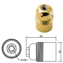 PORTALAMPADE LISCIO E27 METALLO ART.1031