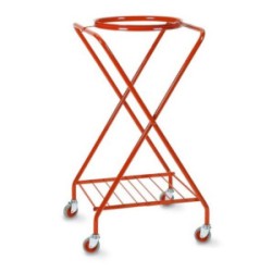 CARRELLO PORTASACCO A X VERNICIATO ROSSO