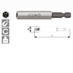 PORTAINSERTI MAGNETICO 1/4" L.150