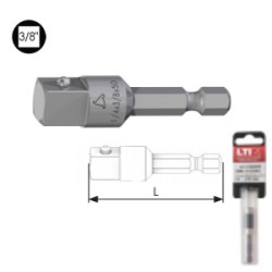 ADATTATORE QUADRO A SFERA 3/8" L.50