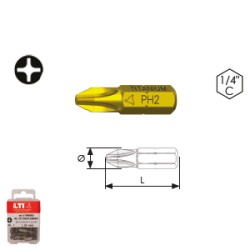 INSERTO PH3 L.25 TITANIO