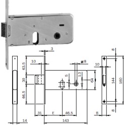 SERR. FASCIA SCROCCO H.64 CIL. OVALE E.60 ISEO 710.60