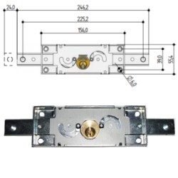 SERRATURA X SERRANDA CENTRALE PREFER 6211