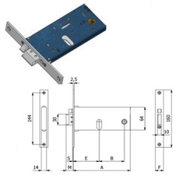 ELETTROSERRATURA X FASCIA CATENACCIO+ SCR. 1 MAND. E.60 F.16 ART.388