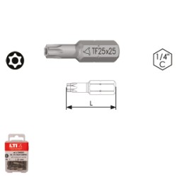 INSERTO TORX C/FORO DA 10 L.25