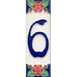 NUMERO 6 IN CERAMICA LIBERTY