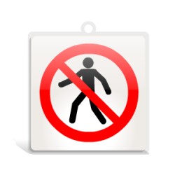 PITTOGRAMMA SECURDROP MM.100X100 VIETATO L'ACCESSO ALLE PERSONE NON AUTORIZZATE