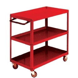 CARRELLO PORTAUTENSILI 3 PIANI MM.820X425 H.780 ROSSO GR05