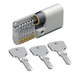 CILINDRO OVALE SICUREZZA MM.70 35-35 ALLUMINIO  3 CHIAVI