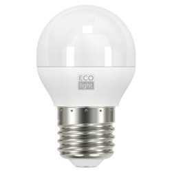 LAMPADINA MINI GLOBO A LED ECOLIGHT 8W E27 806 LUMEN 4000K