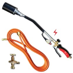 CANNELLO A LEVA C/PIEZO CM.70 C/BRUCIATORE MM.60 + TUBO C/REG. MT.10 ART.I071LPKR