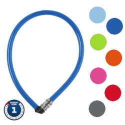 LUCCHETTO X BICI A COMBINAZIONE MM.6X550 COL. ASS. ART.3406C/55 COLOR