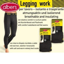 CALZAMAGLIA TERMICA LEGGING WORK TG.L NERO/GIALLO ART.0242