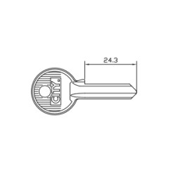 CHIAVE GREZZA X LUCCHETTI CITY MM.30 4SP SX ISEO ART.020079