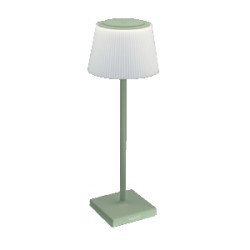 LAMPADA DA TAVOLO A LED MARGO' RICARICABILE 4W 200 LUMEN 3000K SALVIA