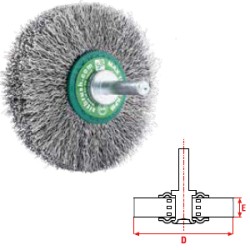SPAZZOLA CIRCOLARE C/GAMBO MM.40 INOX 0,3 ART 966