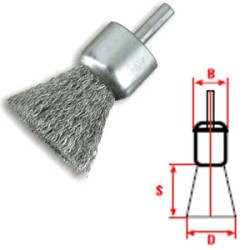 SPAZZOLA A PENNELLO D.18 INOX 0,3 P15 ART 0957