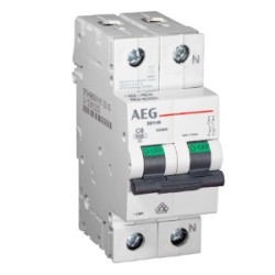 INTERRUTTORE MAGNETOTERMICO AEG 1P+N C10A 6KA 2M