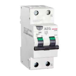 INTERRUTTORE DIFFERENZIALE MAGNETOT. AEG 1P+N C25A 6KA 30mA 2M