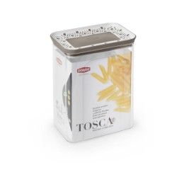 CONTENITORE ERMETICO RETTANGOLARE TOSCA LT.2,2 BIANCO/TORTORA CHIARO PLUS ART.55650