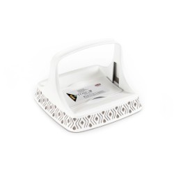 PORTATOVAGLIOLI ORIZZONTALE TOSCA BIANCO/TORTORA CHIARO PLUS ART.55800