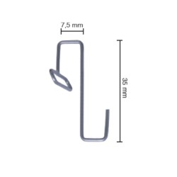 SUPPORTO IN ACCIAIO INOX X BRIS "CLIPS" X INFISSI ALLUMINIO 7,5X35 PZ.2 ART.26339
