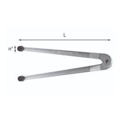 CHIAVE A COMPASSO C/NASELLI TONDI 281 C2 ART.U02810103