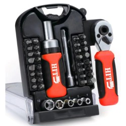 ASSORTIMENTO BUSSOLE E INSERTI 1/4 + CRICCHETTO + MPUGNATURA PZ.40 ART.105190