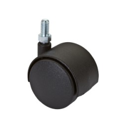 RUOTA DOPPIA NYLON FILETTO M10x15 MM.50