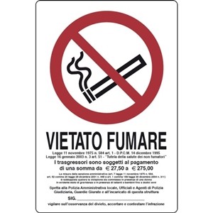 Cartello in questa area è permesso fumare