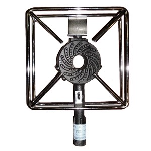 Fornellone Da Campeggio FARNEED 30x30 Cm – Cromato Con Bruciatore In Ghisa