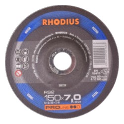 DISCO RHODIUS 150x7 X ACCIAIO RS2