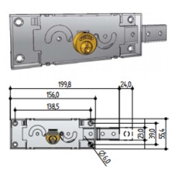 SERRATURA X SERRANDA LATERALE DX PREFER 6411