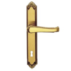 MANIGLIA LADY C/PLACCA YALE OTTONE FUME' (EX.1710009)