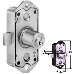 SERRATURA X MOBILI C/CILINDRO ASTE ROTANTI  MERONI 2198