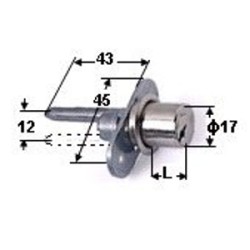SERRATURA X CASSETTI MM.20 NERO CAS