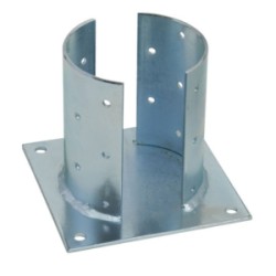 SUPPORTO A PAVIMENTO X PALI TONDI D.100 BASE150X150