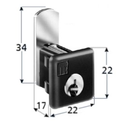 SERRATURA X MOBILI NERA MERONI 2352