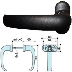 MANIGLIA NYLON MADRILENA NERA 4L894