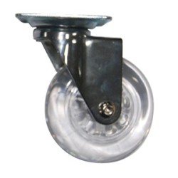 RUOTA TRASPARENTE PIASTRA GIREVOLE MM.50