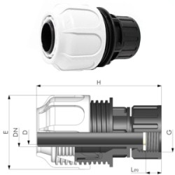 RACCORDO X TUBO ASPIRAZIONE 1"1/2X40