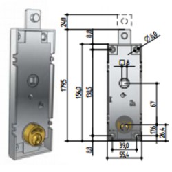 SERRATURA X PORTE BASCULANTI CIL. FISSO D.25X9,3 PREFER W551( CHIAVE PUNZONATA )
