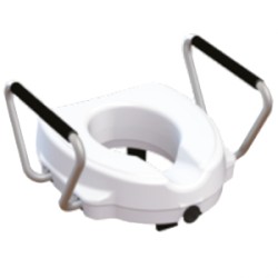 RIALZO X SEDUTA WC BIANCO C/FERMO A VITE + BRACCIOLI FISSI ART.ES-11-12-KD