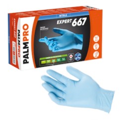 GUANTI NITRILE S/POLVERE PALMPRO 667 MM.0,08 TG.L PZ.100 ART.ESNS (ex NITRILPRO)
