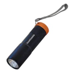 TORCIA IN ALLUMINIO A LED 70 LUMEN NERO LED 1W 3XAAA EL036