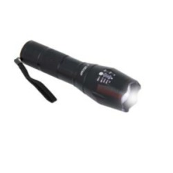 TORCIA IN ALLUMINIO A LED 350 LUMEN C/ZOOM STEEL-10W 3XAAA IN247