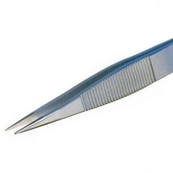 PINZETTA A MOLLA C/PUNTE SPESSE E PIATTE LISCE MM.120 ART.PN00B