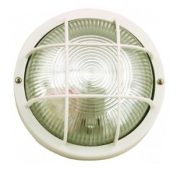 PLAFONIERA TONDA DA ESTERNO E27 BUBBLE BIANCA