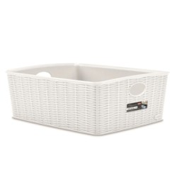 CESTINO ELEGANCE L HIGH CM.36X29 H.13 BIANCO ART.30990