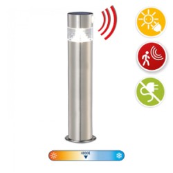 LAMPADA SOLARE DA TERRA INOX C/SENSORE MOVIMENTO 150LM SL341